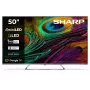 Sharp 4K QLED MiniLED TV | 50JP7265E | 50 inch | Smart TV | Google TV | UHD | Sidabrinė