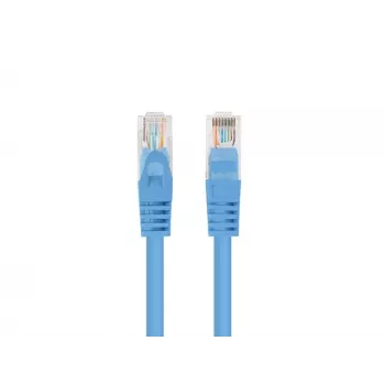 Tinklo komutacinis kabelis LANBERG Cat6 U/UTP 0,25 m RJ-45 į RJ-45 mėlynas