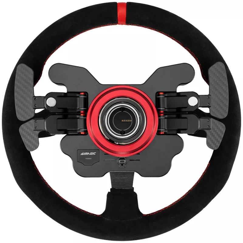 Simagic Steering Wheel GT1-SR Alcantara — GT1-SR(ALCANTARA) lenktyninis vairo ratlankis, Alcantara apdaila