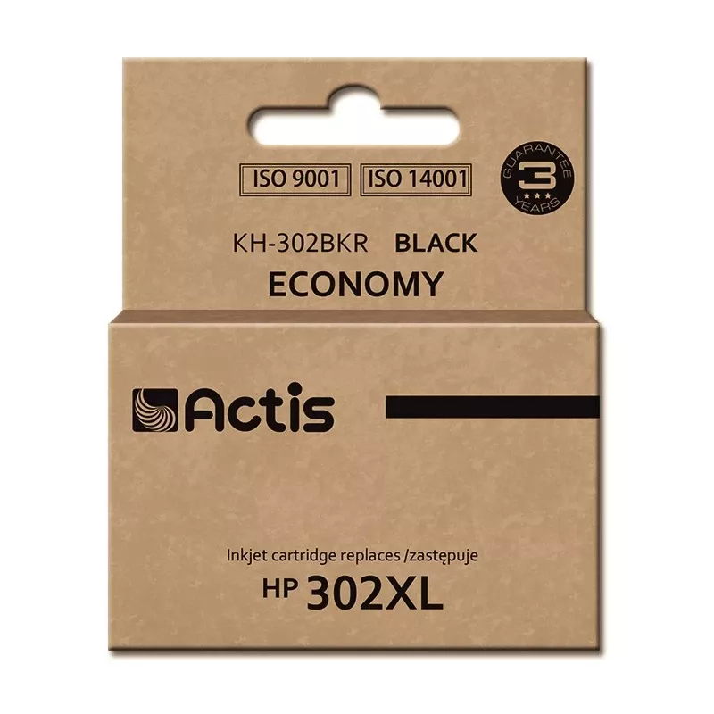Actis KH-302BKR rašalas (pakaitalas HP 302XL F6U68AE; Premium; 15 ml; juodas)