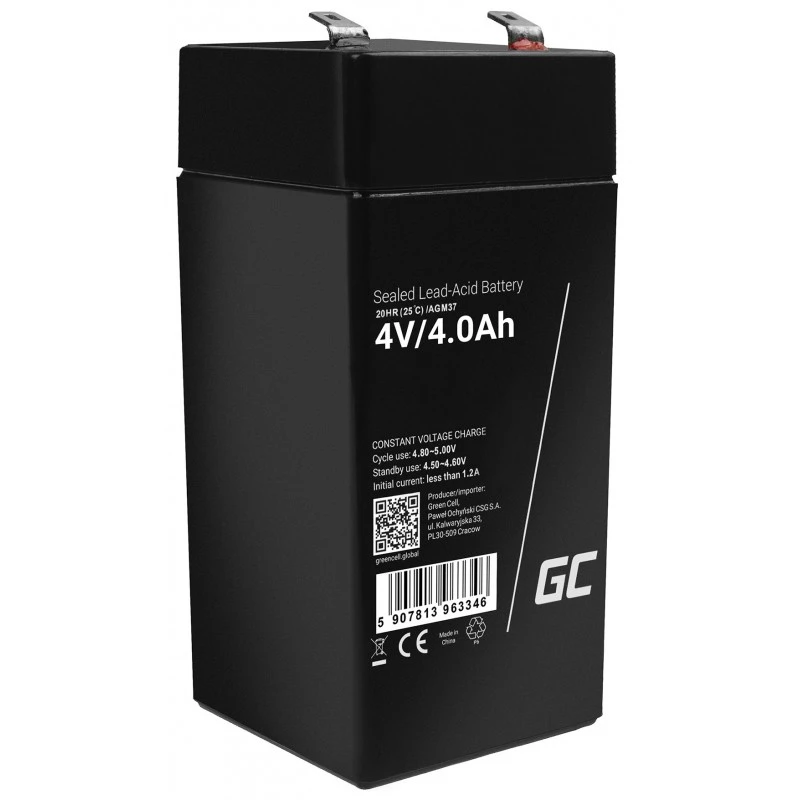 Green Cell AGM37 pramoninis įkraunamas akumuliatorius Sandarus švino rūgšties (VRLA) 4000 mAh 4 V