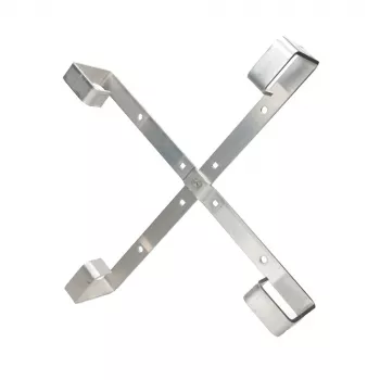 Kabelių laikiklis Extralink keturių atramų aliuminio rėmas S500 — 500 x 500 x 70 mm, stalo/sienos, aliuminis