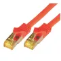 M-CAB - komutacinis kabelis - RJ-45 (M) to RJ-45 (M) - 50 cm - SFTP, PiMF -Cat.7 instaliacinis kabelis - Halogen-Free, Moulded, Snagless - Raudona
