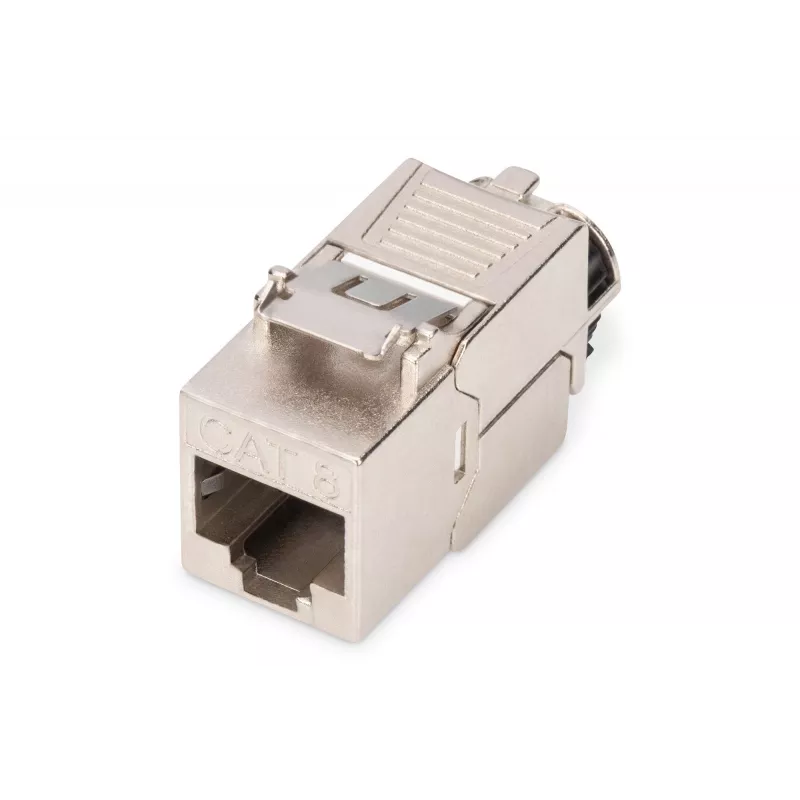 Kertinis modulis Digitus CAT 8.1 RJ-45 ekranuotas plokščias baltas