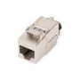 Kertinis modulis Digitus CAT 8.1 RJ-45 ekranuotas plokščias baltas