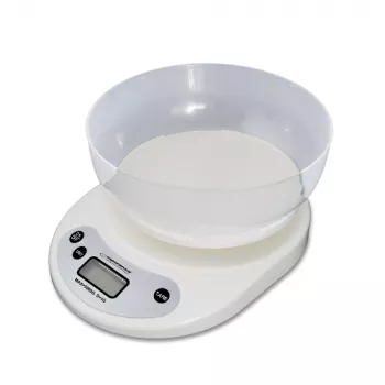 Elektroninė virtuvinė svarstyklė ESPERANZA EKS007 — 5 kg talpa, 1 g tikslumas, balta