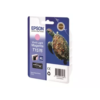 Epson Turtle T1576 Vivid Light Magenta, didelės talpos (XL), Vivid light Magenta, pigmentiniai dažai, 25,9 ml, 1 vnt., 2300 puslapių