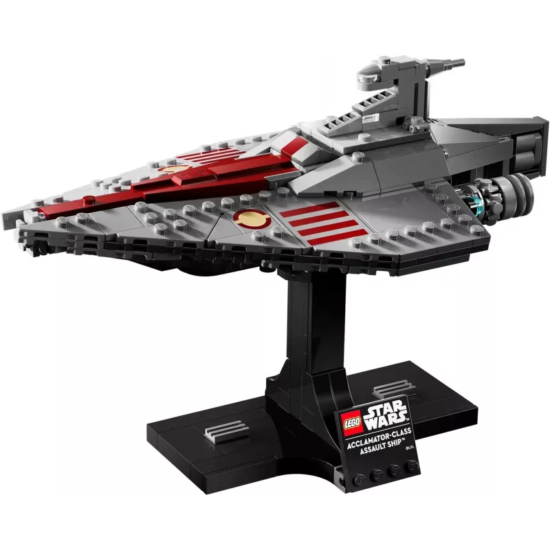 LEGO Star Wars Acclamator klasės atakos laivas, rinkinys 75404 — konstravimo rinkinys, 450 dalių, parodos modelis 130×150×230 mm