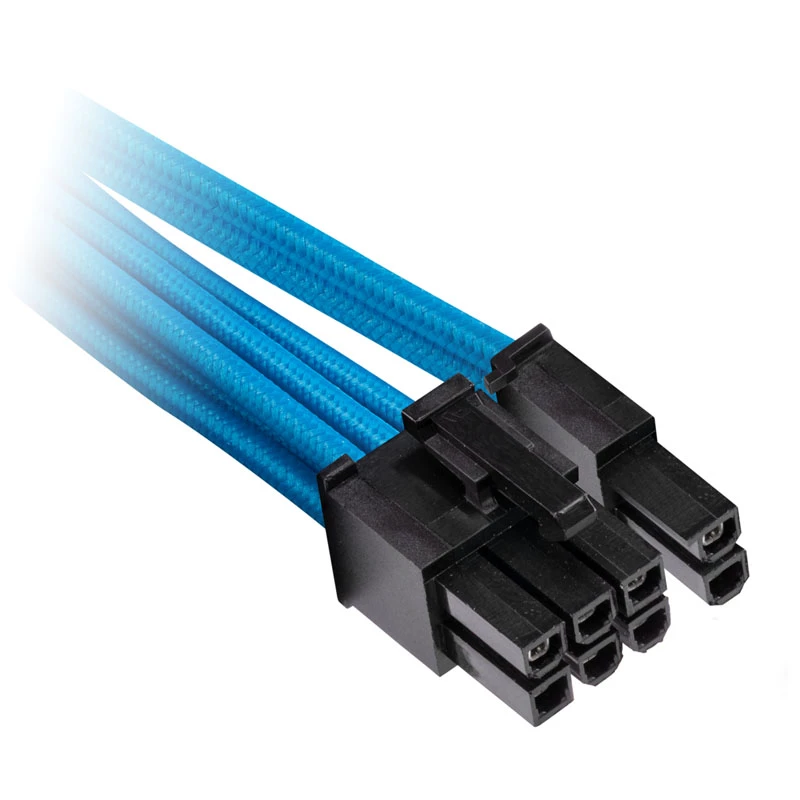 Corsair Premium Sleeved PCIe Dual-kabelis, Doppelpack (Gen 4) - Mėlyna