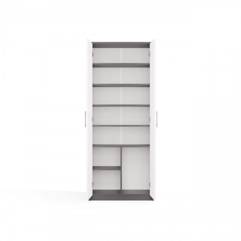 OLIV 2D CLOSED SHELVING UNIT, ANTHRACITE/Balta SET