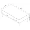 Cama PALAZZO BIS table/latrine 110x60x40 matinis juodas