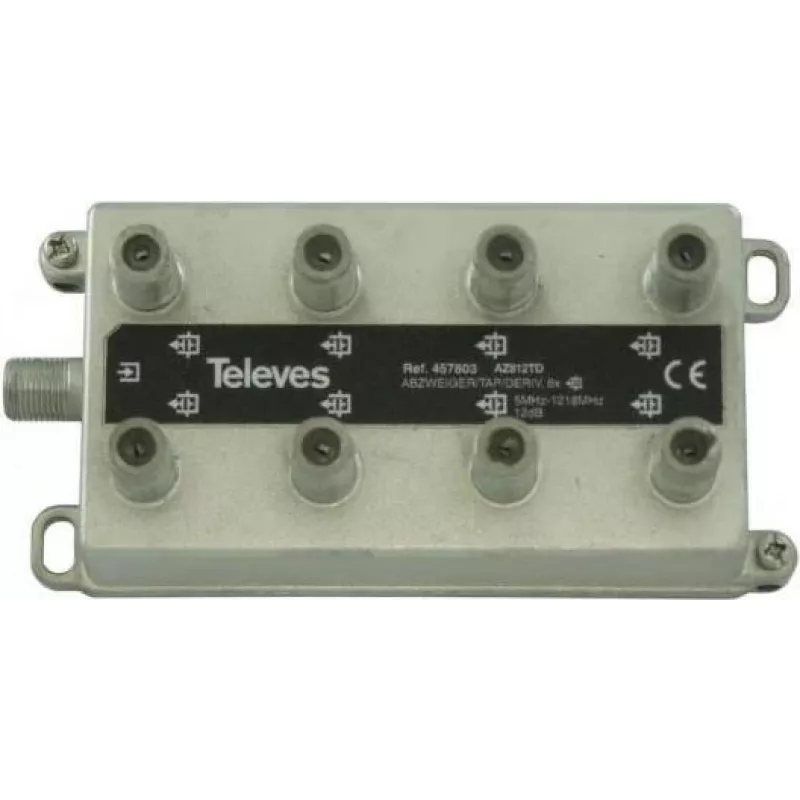 Skirstytuvas Televes AZ812TD 8-ių krypčių 5–1218 MHz 12 dB