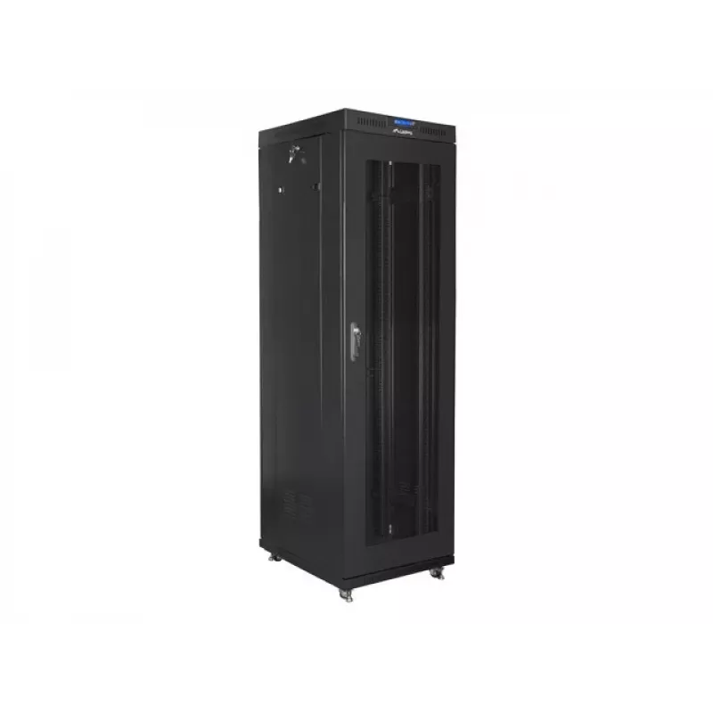 Stovo spinta LANBERG FF01-6842-23BL 42U atskirai stovinti, 2127,5×600×800 mm, IP20, rakto užraktas, ratukai