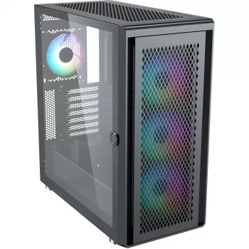 Kompiuterio korpusas Silentware Air 100 Juoda — vidutinio bokšto ATX suderinamas korpusas, juodos spalvos apdaila