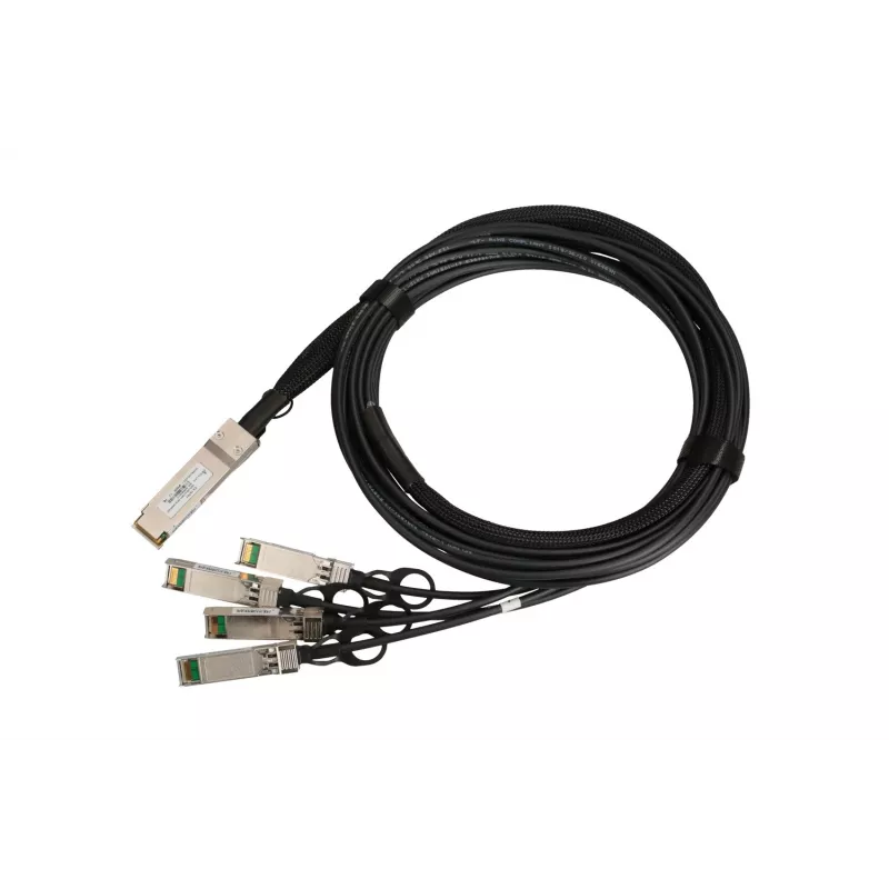 QSFP+ DAC kabelis Extralink 40 Gbit/s į 4×10 Gbit/s, 3 m, 30AWG, QSFP+ laidas–laidas