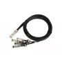 QSFP+ DAC kabelis Extralink 40 Gbit/s į 4×10 Gbit/s, 3 m, 30AWG, QSFP+ laidas–laidas
