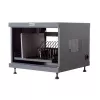 Stovo lentyna TECHLY 367652 kabelių tvarkyklė su 3M lipniu montavimu, plieninė, 550×550×410 mm, juoda