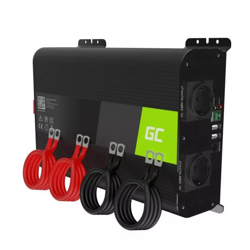 Green Cell INVGC11 maitinimo adapteris/inverteris Auto 2000 W Juoda