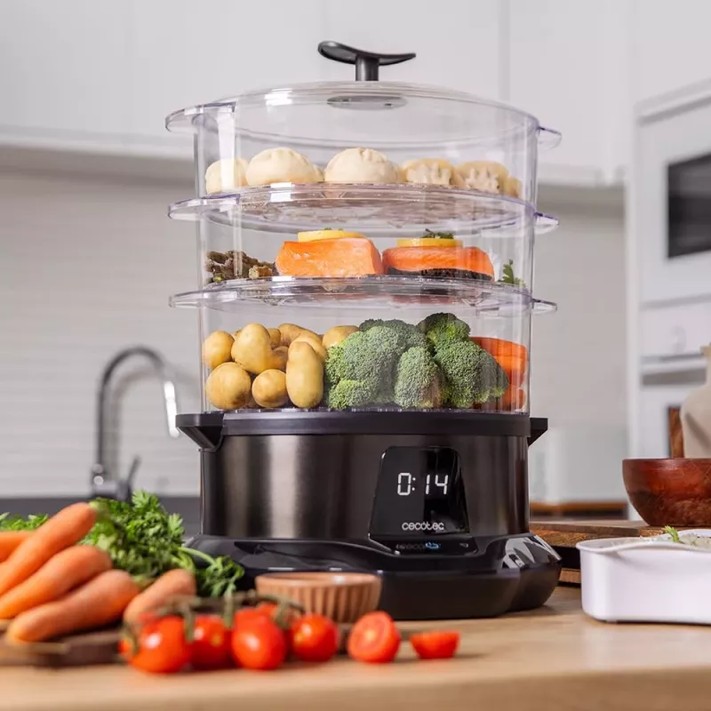 Cecotec garų viryklė | Vapovita 3000 Pro | 1000 W | Krepšelių skaičius 3