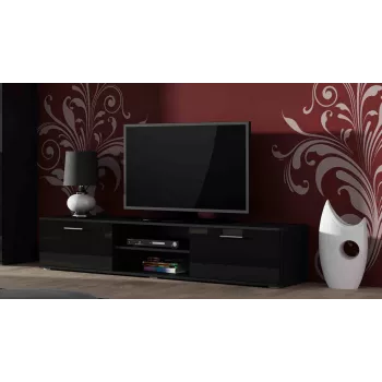 Cama TV stovas SOHO 180 juodas/juodas blizgus