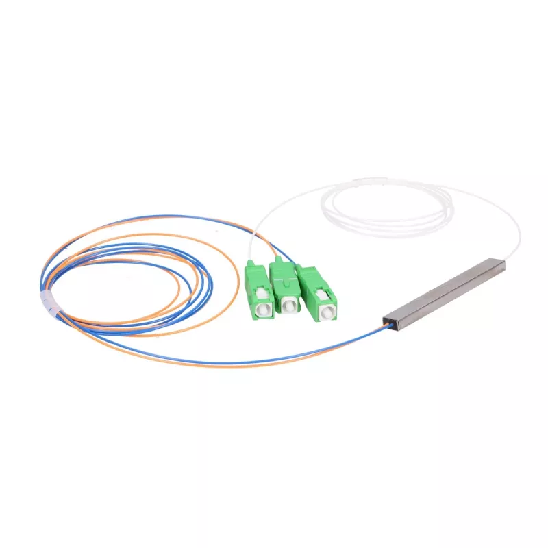 Kabelio skirstytuvas Extralink Splitter 1:2 PLC SC/APC 900µm 1m baltas