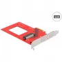 DeLOCK PCI Express x4 kortelė į 1 x vidinę U.3 sąsają, raudona sidabrinė