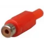 RCA lizdas, identifikatorius raudonas, kabelio skersmeniui iki 4 mm (10805B)