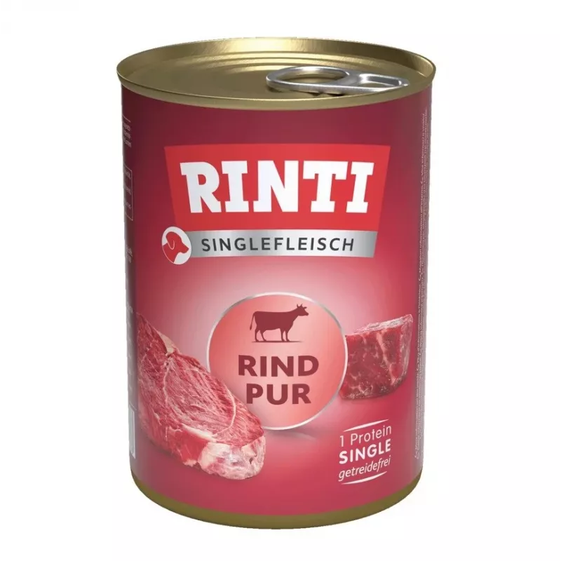 RINTI Singlefleisch Pur Beef – šlapias šunų ėdalas – 400 g