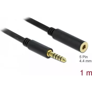 Garso kabelis DeLOCK 85796 1 m 4,4 mm juodas