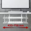 Po stalu montuojamas kabelių tvarkyklė MACLEAN MC-102W — plieninis tvirtinimas po stalu, reguliuojamas ilgis, tinka 0,5–5 cm storio stalams, apkrova 5 kg, balta