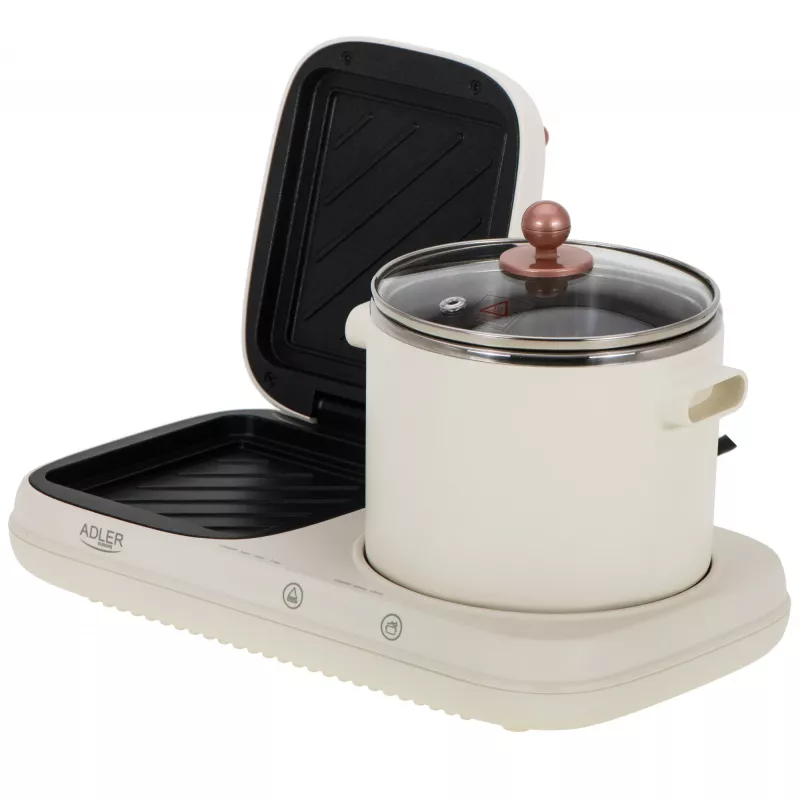 Adler 2-in-1 Breakfast Station | AD 6421 | 1320 W | 1 L | Programų skaičius 1