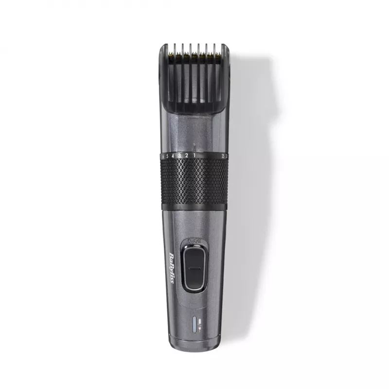Plaukų kirpimo mašinėlė BABYLISS E976E — belaidė įkraunama, 26 ilgio pakopų, 0,5 mm–25 mm, 40 mm peiliai, titano / nerūdijančio plieno peiliai, 60 min veikimo laikas