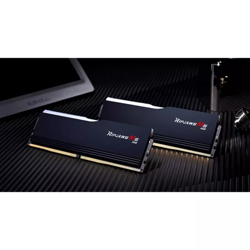 DIMM 32 GB DDR5-6800 (2x 16 GB) Dual-Kit, atmintinė juoda, F5-6800J3445G16GX2-RM5RK, Ripjaws M5 RGB, INTEL XMP