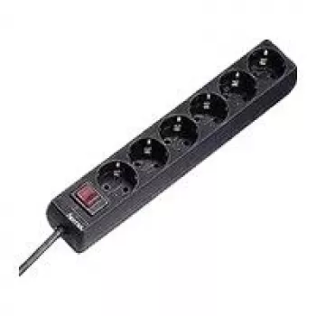 Hama 00030394 apsaugos nuo viršįtampių prietaisas Juoda 6 kintamosios srovės lizdai(-ų) 230 V 1.4 m