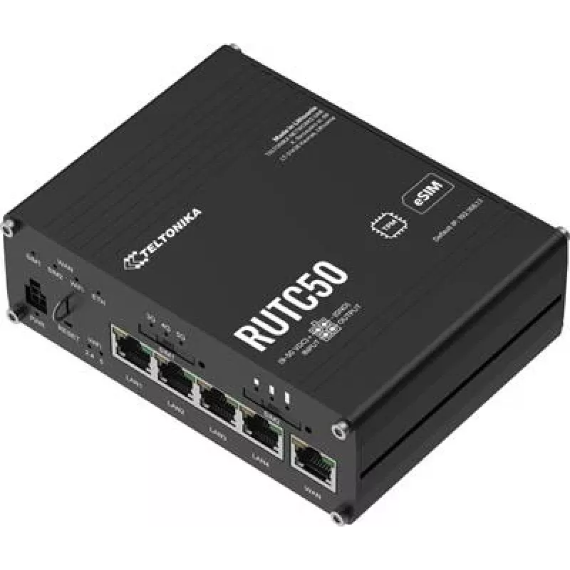 TELTONIKA NETWORKS RUTC50 V2 eSIM 5G/4G/LTE/3G WiFi 6 maršrutizatorius