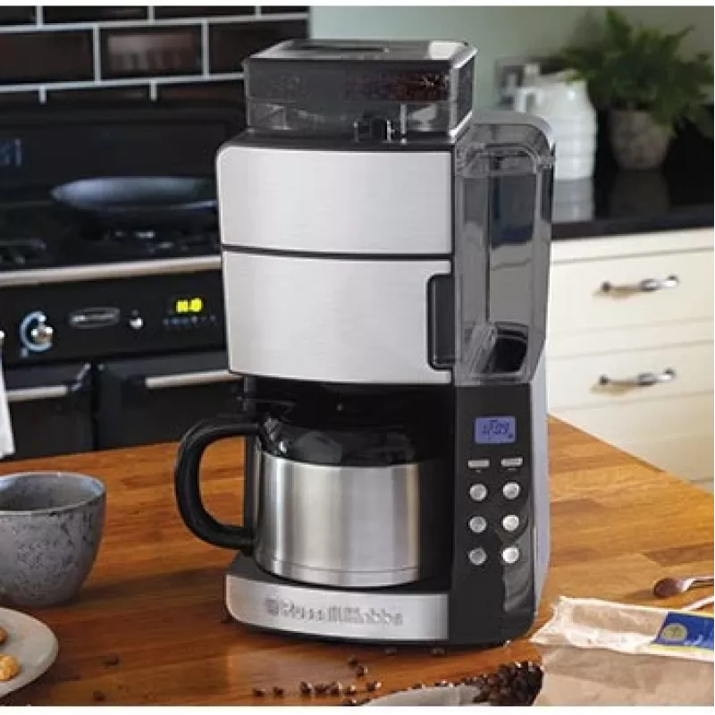 Russell Hobbs 25620-56 skaitmeninis kavos virimo aparatas su malūnėliu ir termo ąsočiu