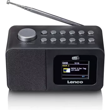Stalinis radijas Lenco CR-625BK — FM/AM imtuvas su Bluetooth, juodas