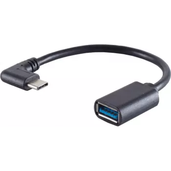 USB laidas S/CONN 13-30010 USB 3.2 Gen 1 0,1 m USB C USB A Juodas
