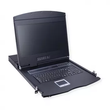 Stovo konsolė VALUE 26.99.0123, 17 colių (43,2 cm) LCD, 1280×1024, 1U, prancūziška klaviatūra, juoda