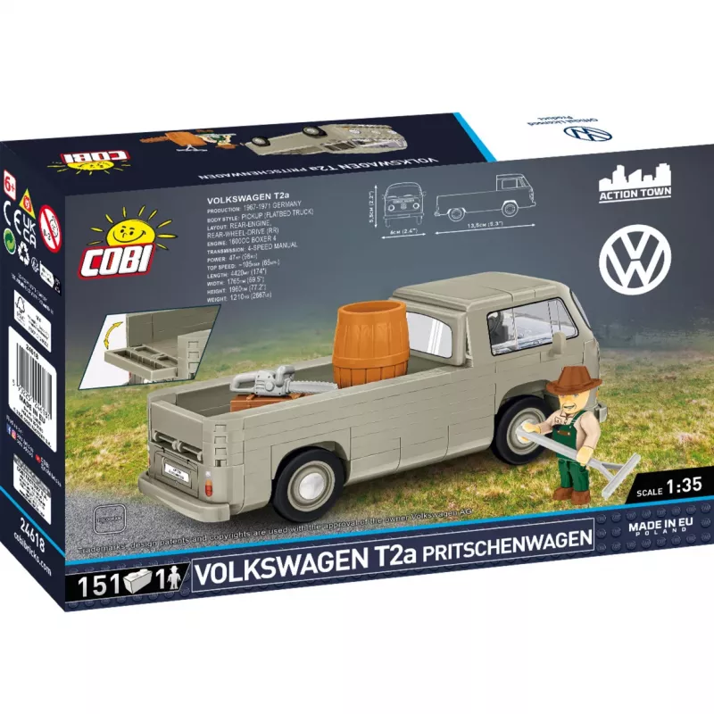 Cobi model kit Volkswagen T2a flatbed truck 1:35 scale Pilka