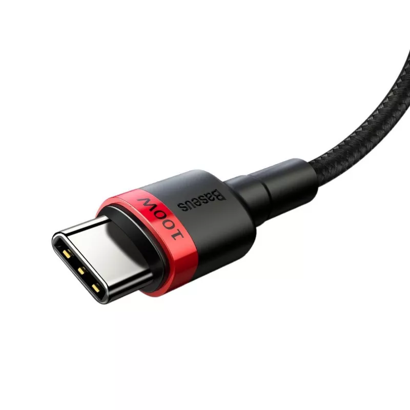 Baseus Cafule PD2.0 100W įkrovimo USB į Type-C laidas (20V 5A) 2m Raudona+Juoda