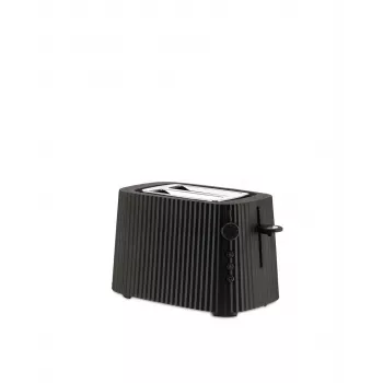 Skrudintuvas Alessi MDL08B juodas — Plissé dizainas, 6 skrudinimo nustatymai, riestainių / atšildymo / pakaitinimo funkcijos, 340×185×250 mm