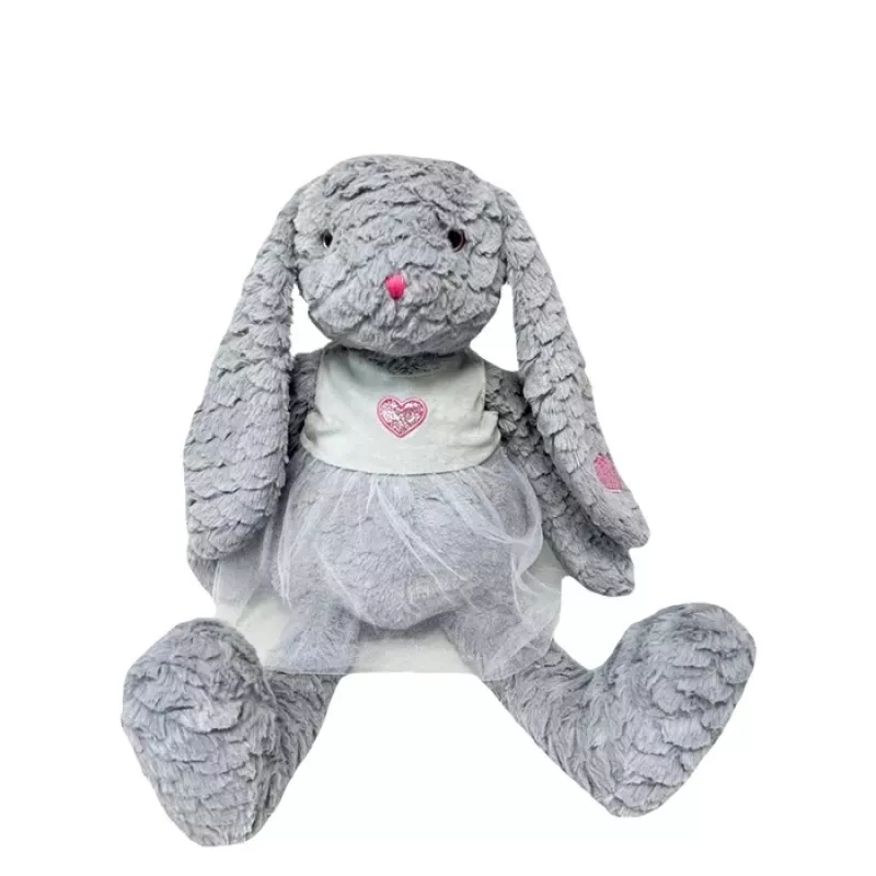 Minkštas žaislas Plush Toy TULILO Mascot Rose Bunny 32 cm pilkas - pliušinis triušis 32 cm