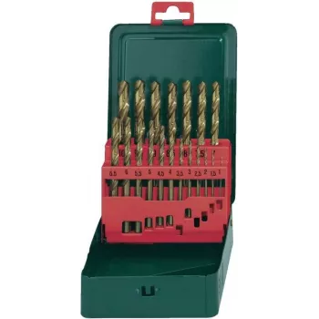 Grąžtų rinkinys Metabo 627156000 — HSS, TiN padengti, 19 vienetų