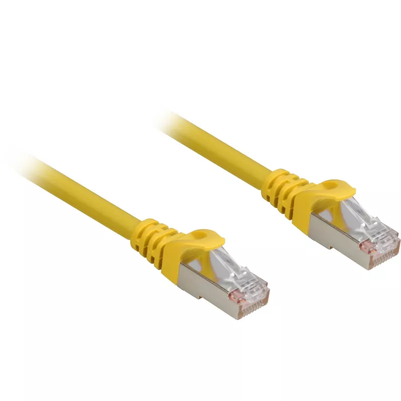 Tinklo kabelis Sharkoon Cat.6a SFTP RJ-45 Cat6a 0.25 m geltonas