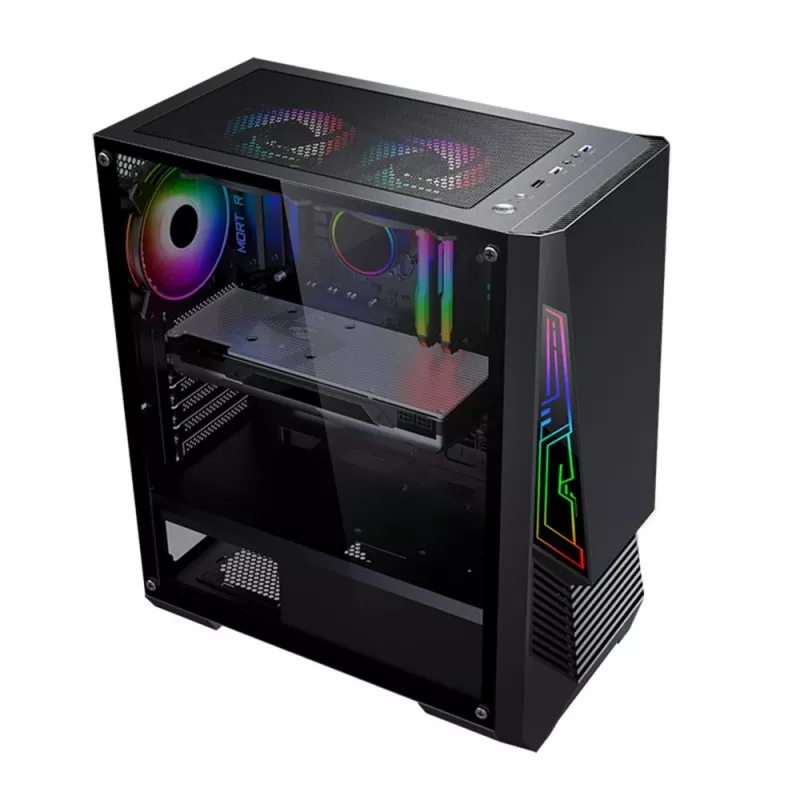 Korpusas | GOLDEN TIGER | Palaikomos pagrindinės plokštės formos ATX/micro ATX | Juodas | Midi Tower | Buffalo M730i | BUFFALOM730I