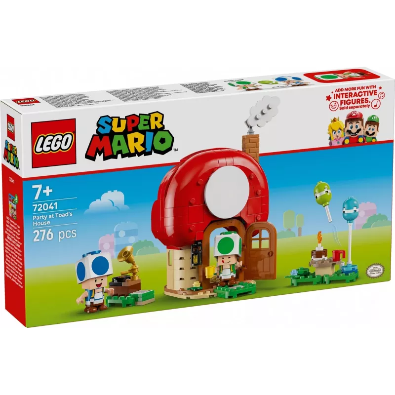 Konstruktorius LEGO Super Mario Vakarėlis Toado namelyje rinkinys 72041 su interaktyviomis žaidimo funkcijomis