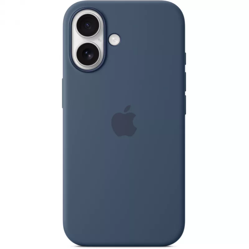 Silikoninis dėklas Apple iPhone 16 MagSafe Denim dangtelis mėlynas 6,1 colio