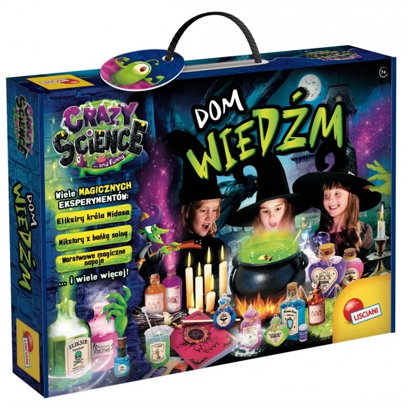 Edukacinis mokslo rinkinys Liscianigiochi Crazy Science Raganų namelis (modelis 304-PL100255)