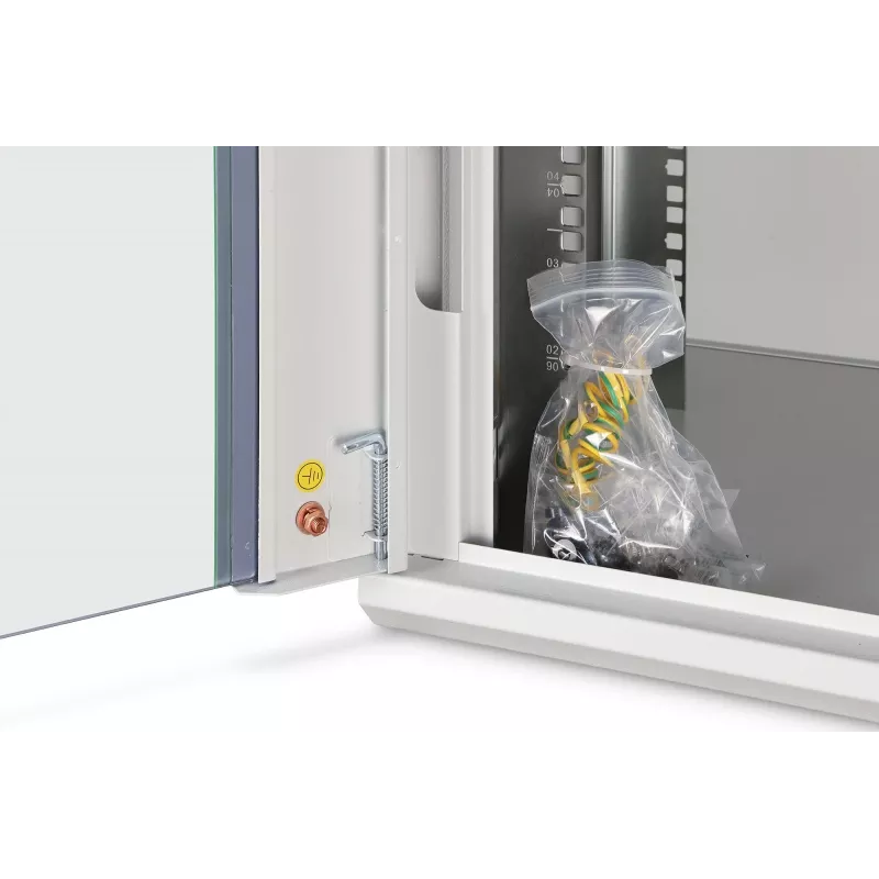Prie sienos montuojama 19 colių stovo spinta DIGITUS Dynamic‑N DN-37100, 7U, 600x450 mm (PxG), IP20, šviesiai pilka, nesurinkta